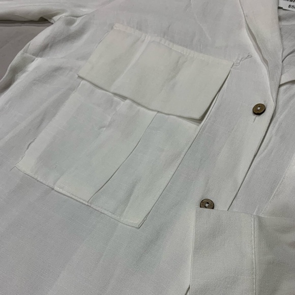 NEW White button down shirt - Picture 4 of 6